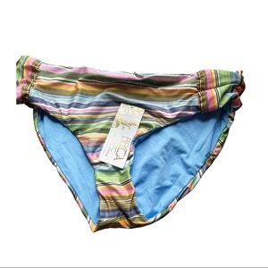 BECCA Multicolor Striped Bikini Bottom